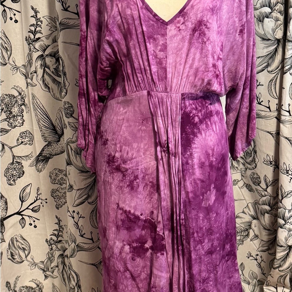 Entro Vivid Purple Tie-Dye Dress